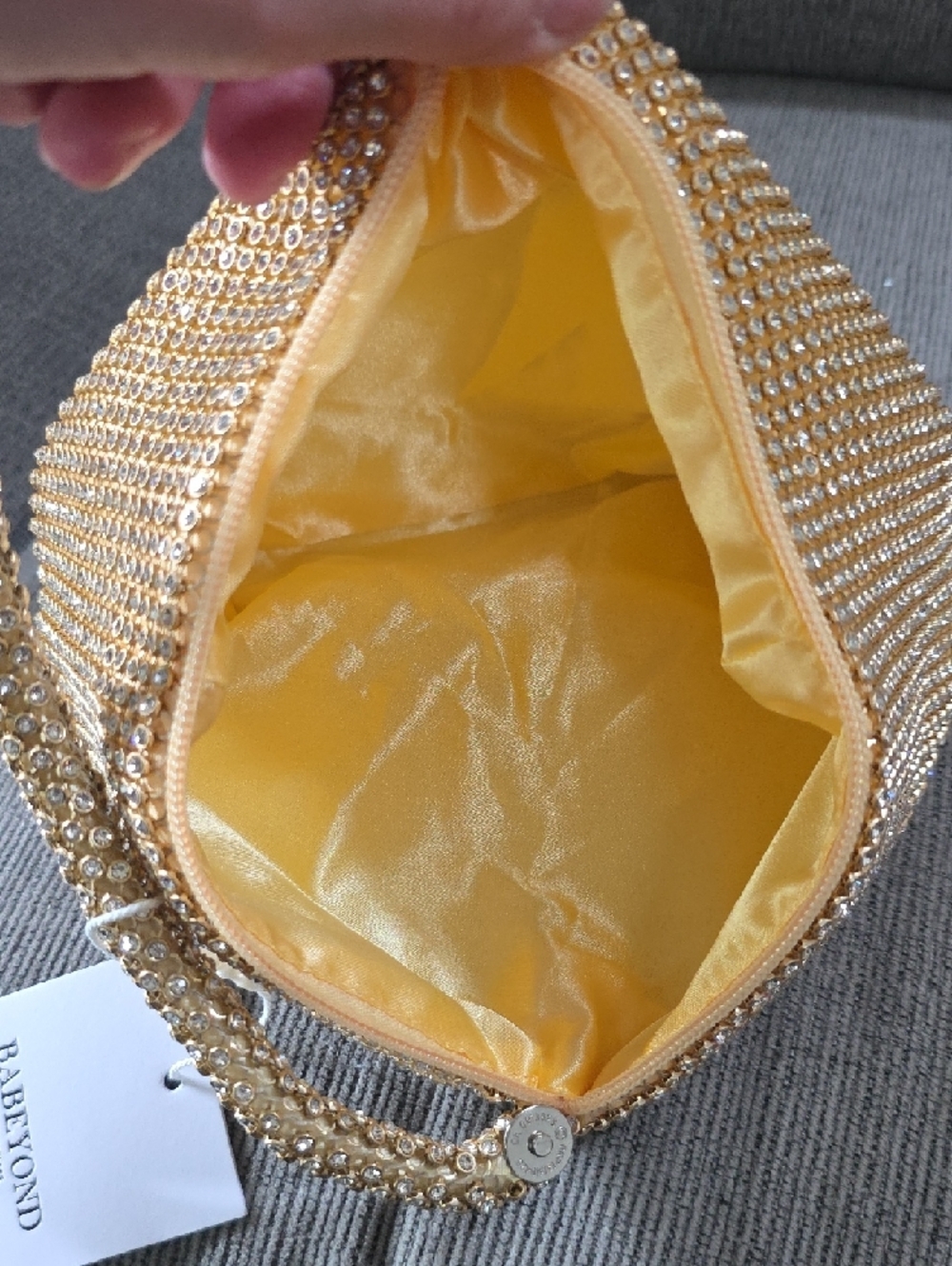 Babeyond Gold Crystal-Embellished Evening Bag, NWT, Prom Or Wedding - Picture 10 of 14